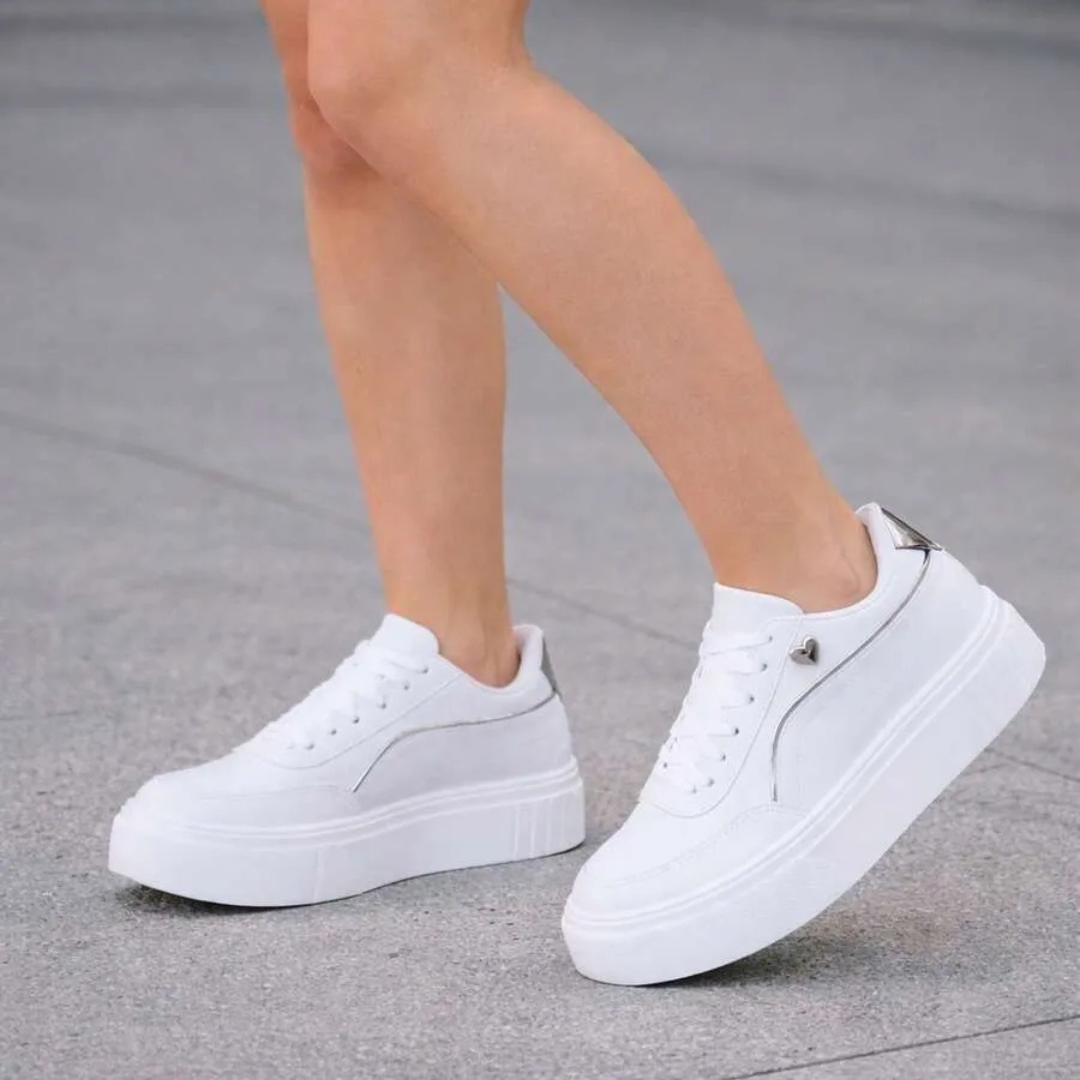 Silver Heart Court Sneaker
