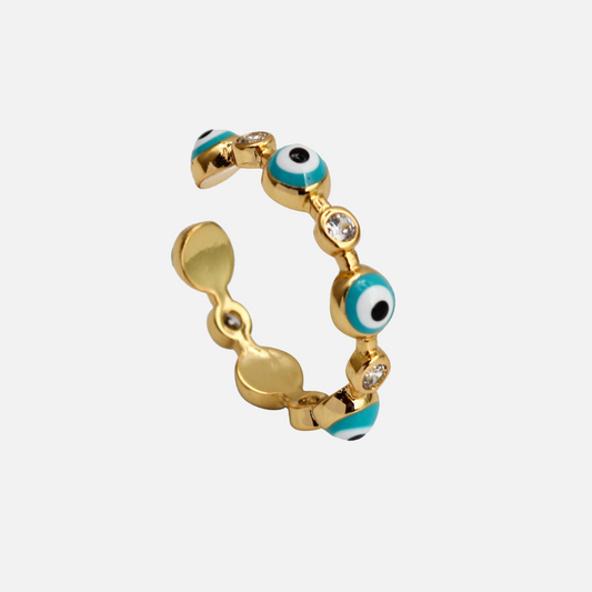 Evil Eye Charm Ring