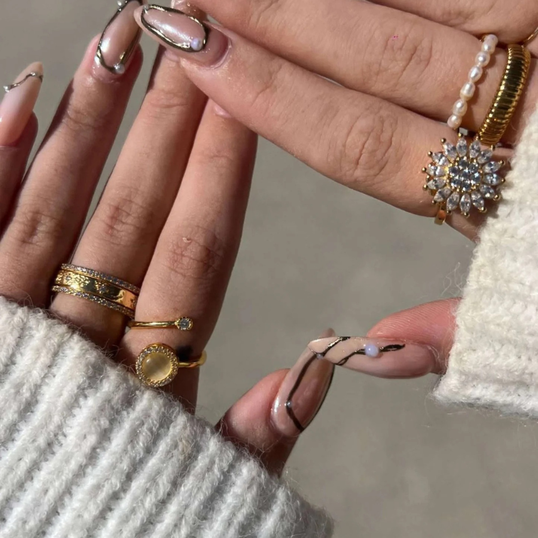 Maldives Calm Spinner Ring Set