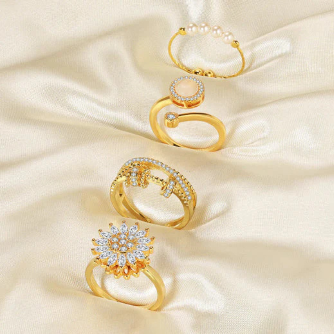 Maldives Calm Spinner Ring Set