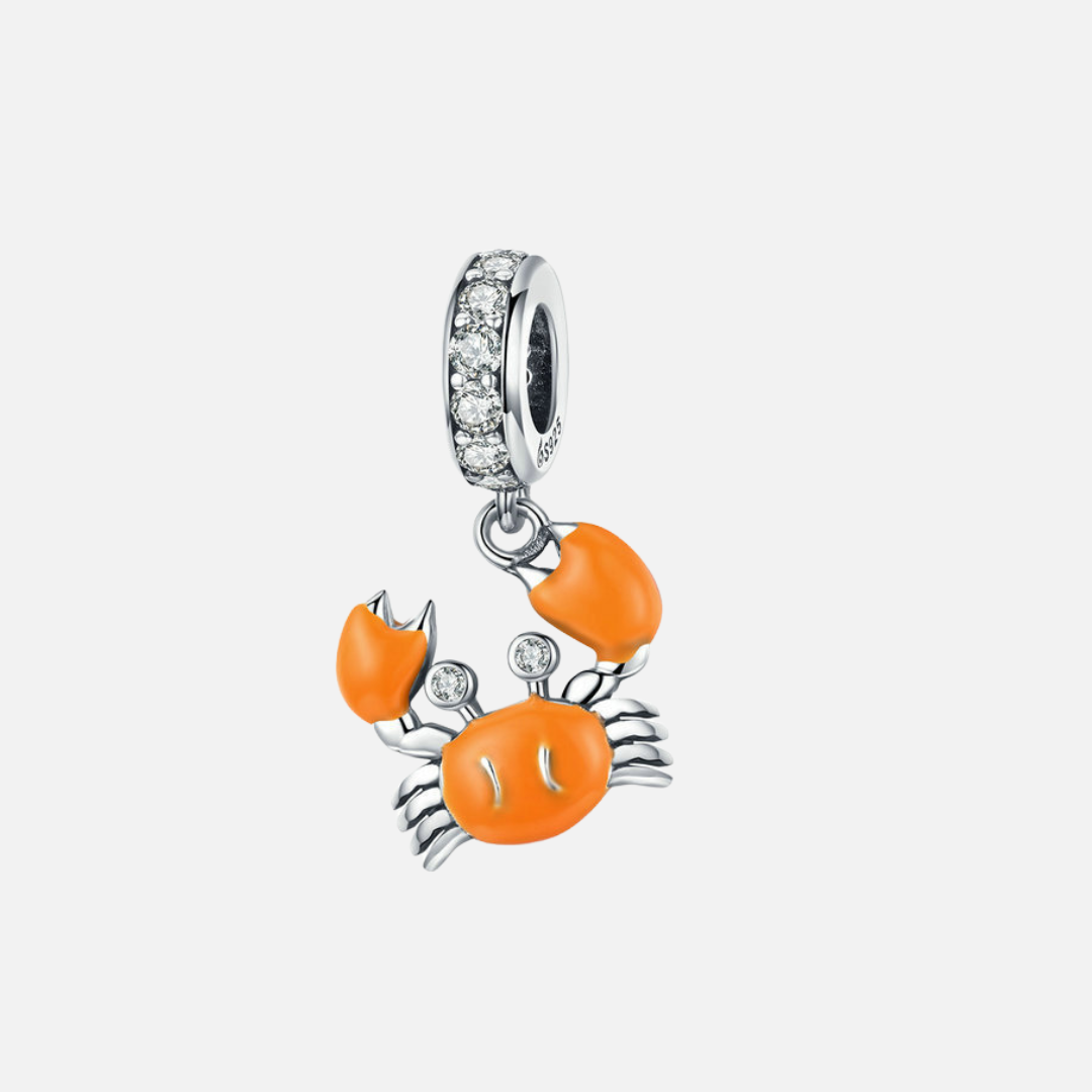 Orange Crab Pendant